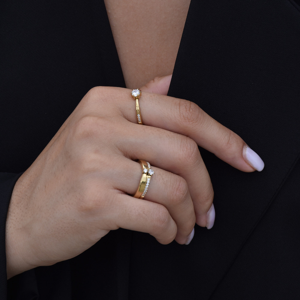 Bague Delicate avec zircons