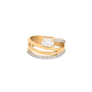 Delicate ring with zircons