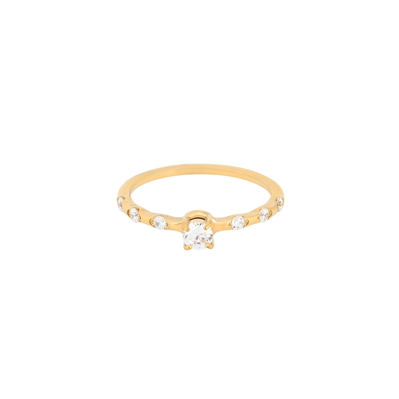 Delicate ring with zircons