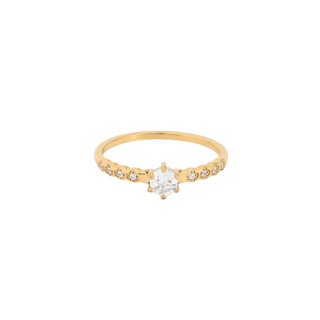Delicate ring with zircons