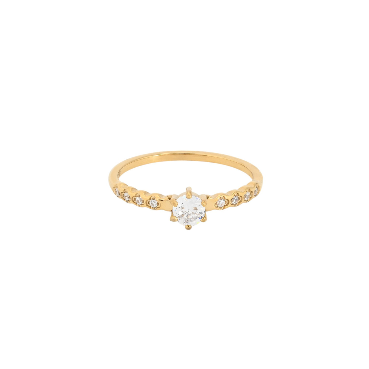 Delicate ring with zircons