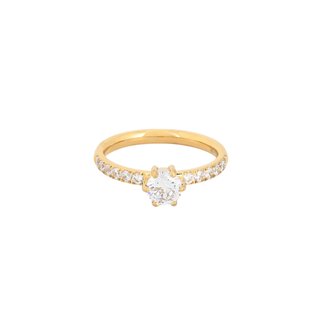 Delicate ring with zircons