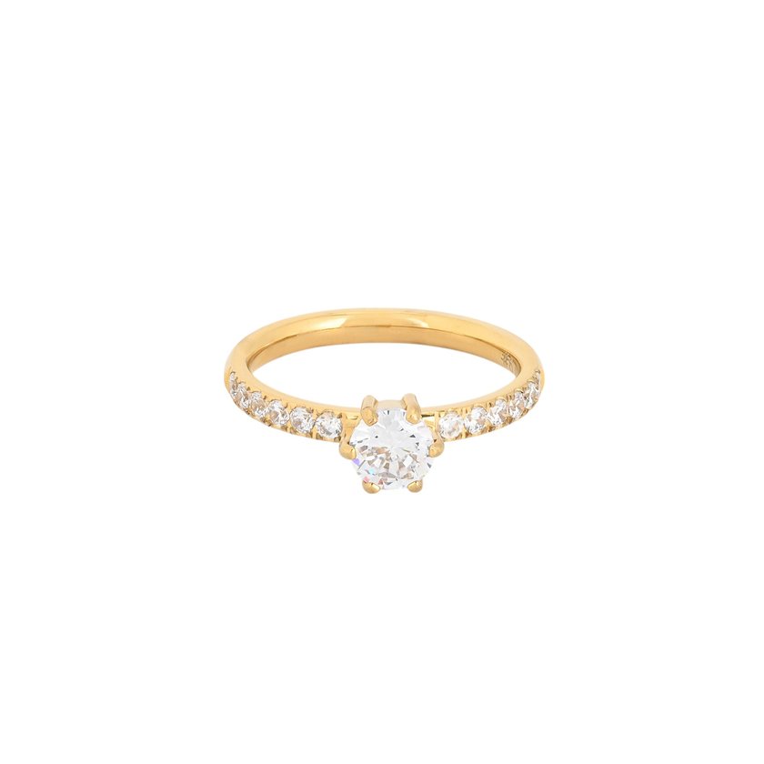 Delicate ring with zircons