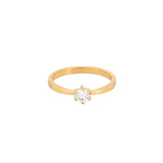 Delicate ring with zircons