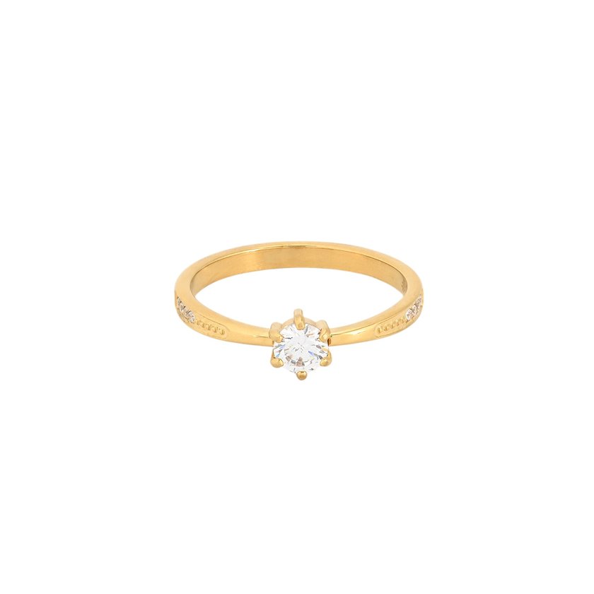 Delicate ring with zircons
