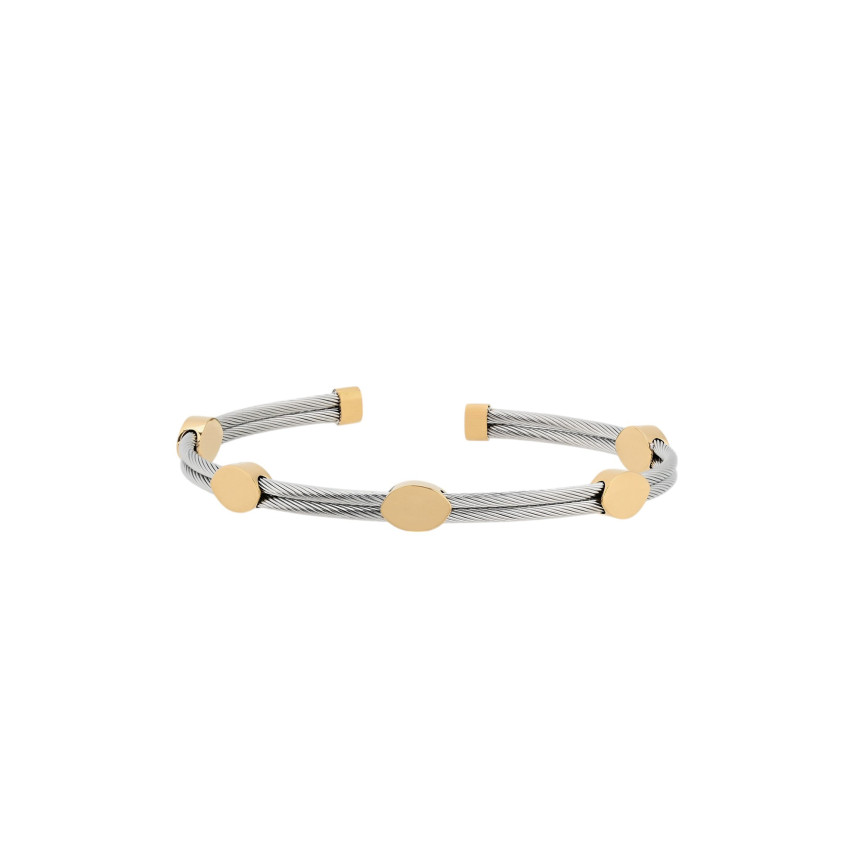 Pulseira Glamour rígida em aço