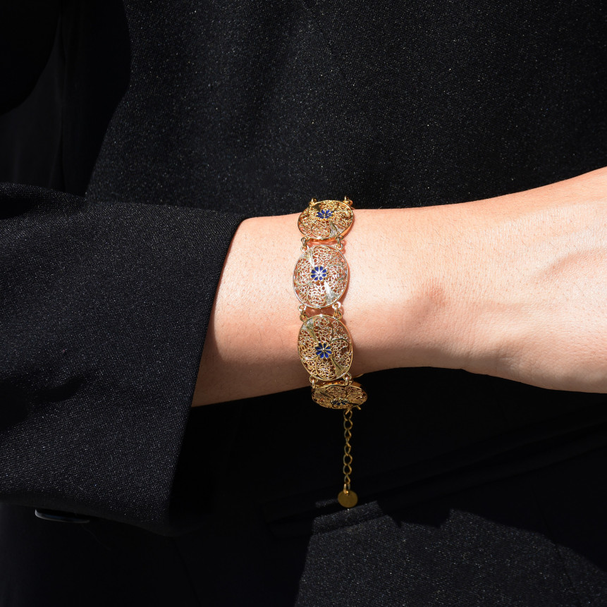 Bracelet Encantos Portugal traditionnel avec fleur