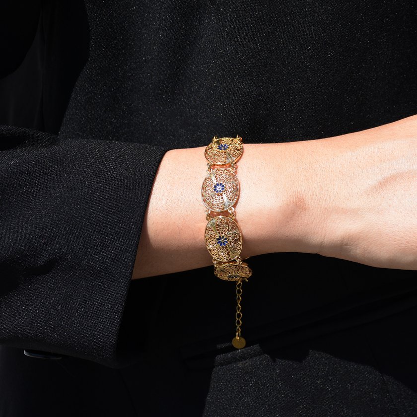Pulsera Encantos Portugal tradicional con flor