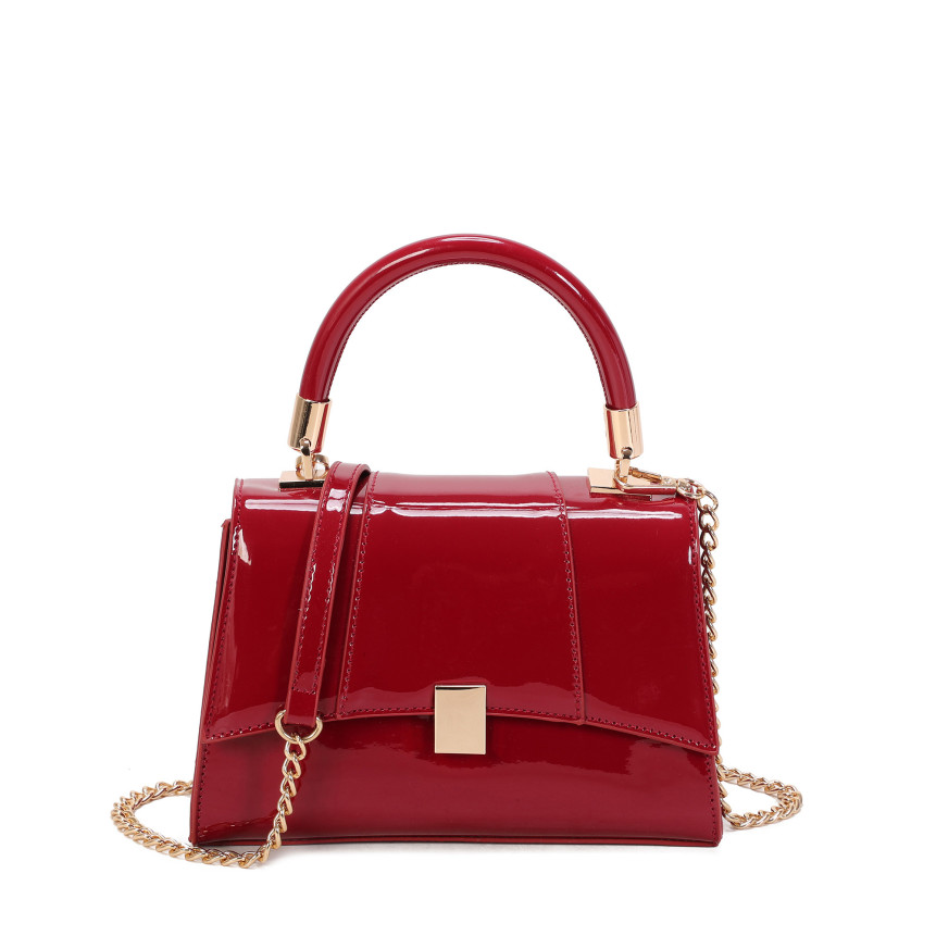 Borsa a tracolla in vernice