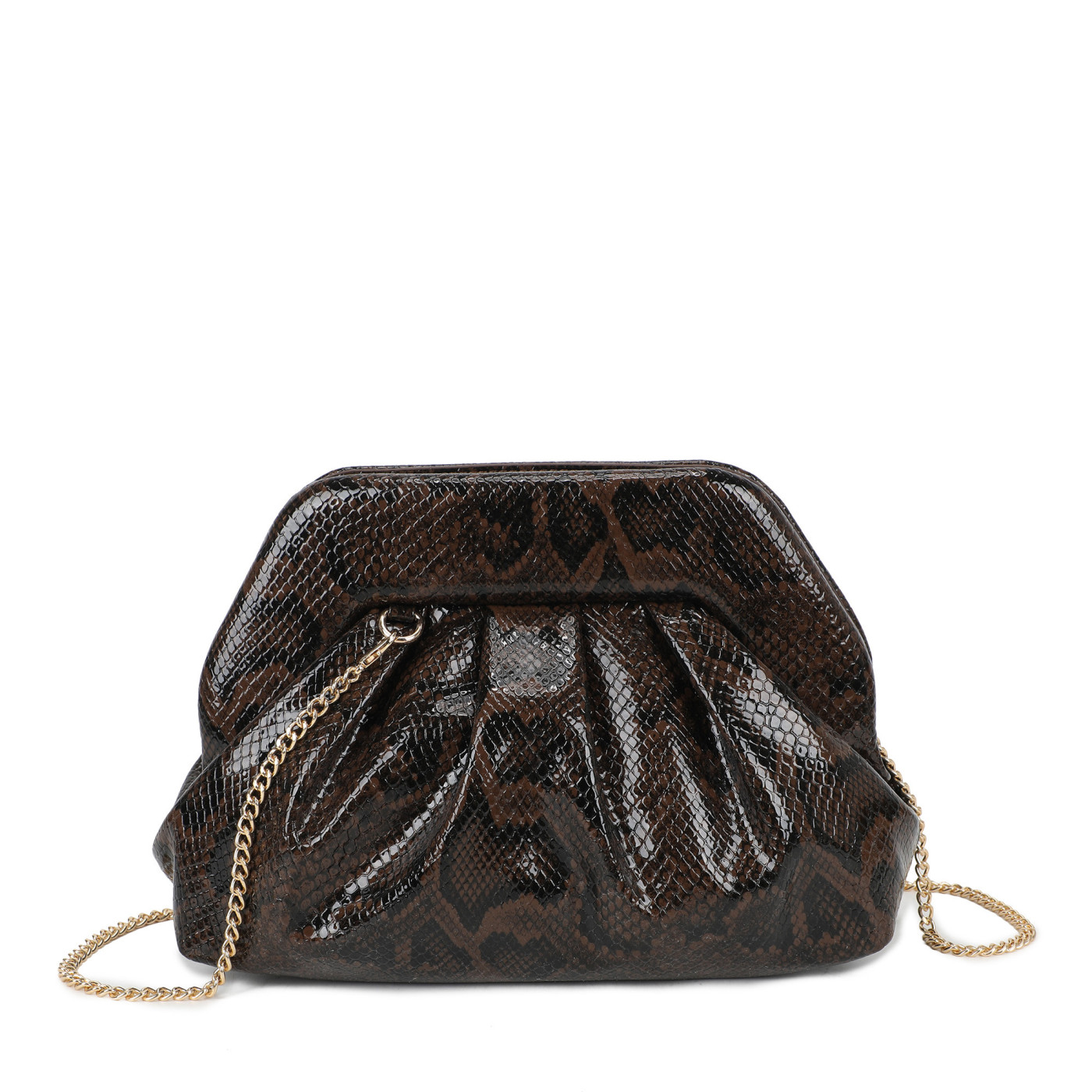 Shoulder bag with animal print