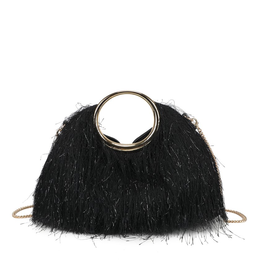 Sac bandoulière avec fourrure