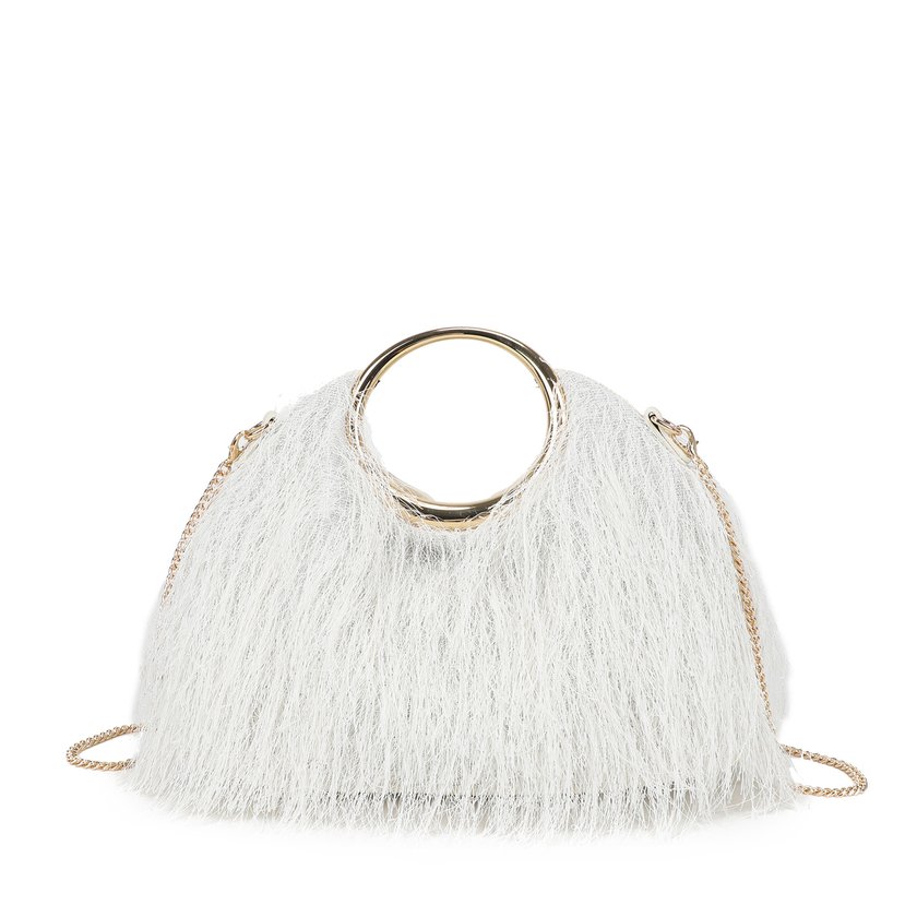 Sac bandoulière avec fourrure