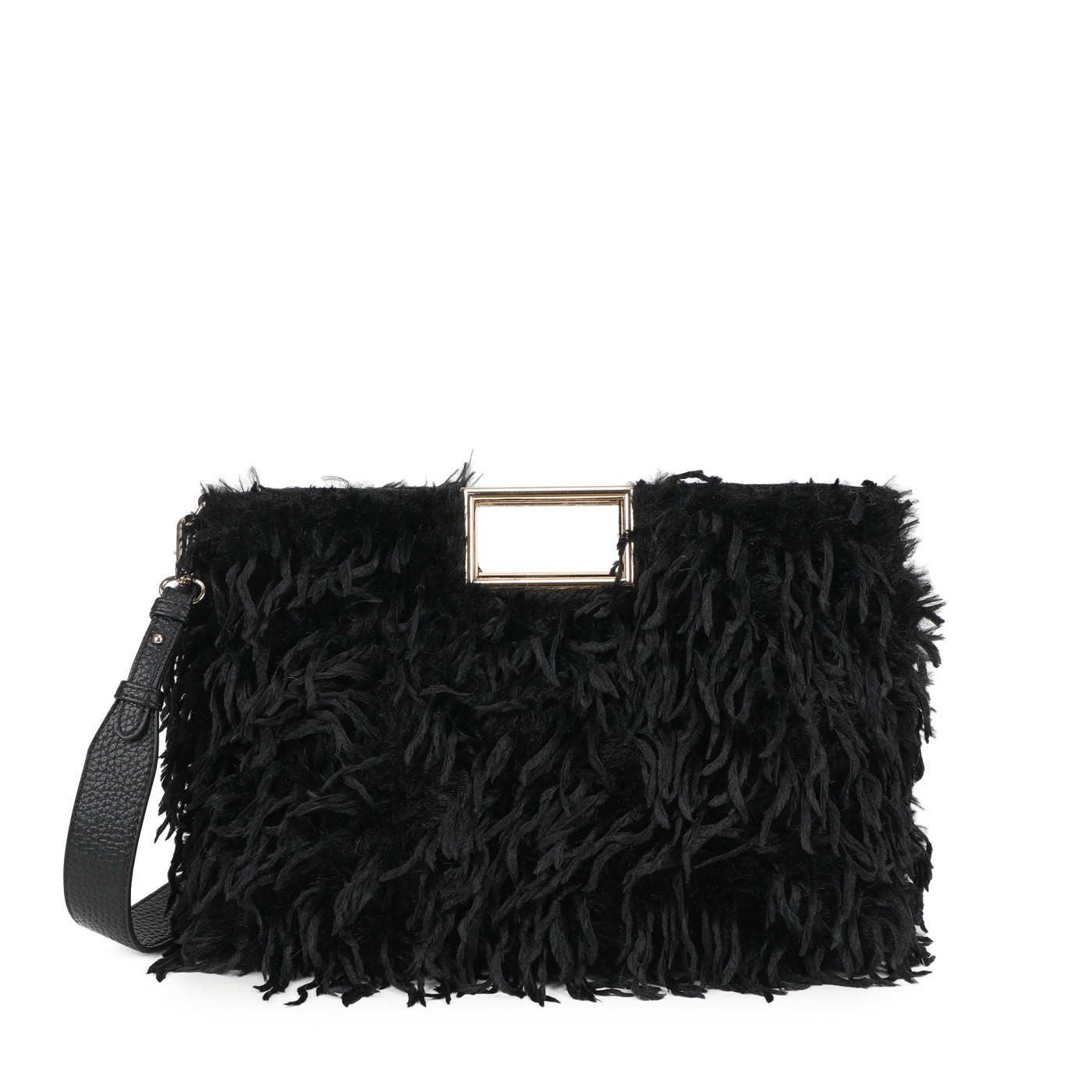 Mala Shopper com pelo e penas