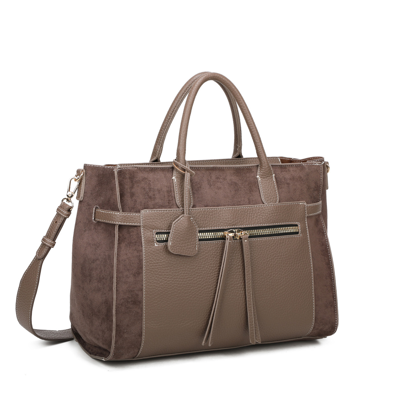 Borsa Shopper in camoscio