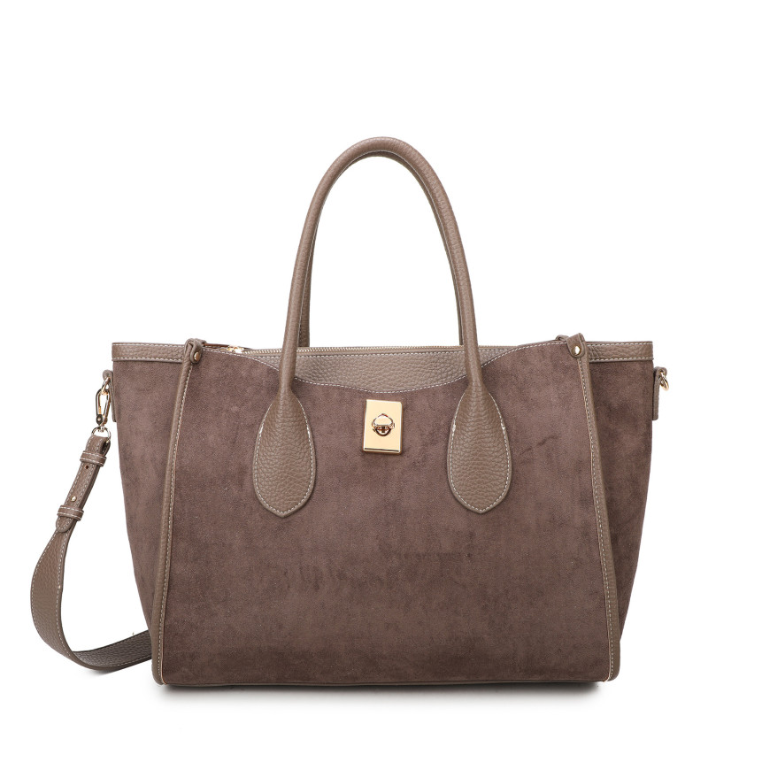 Sac Shopper en tissu daim