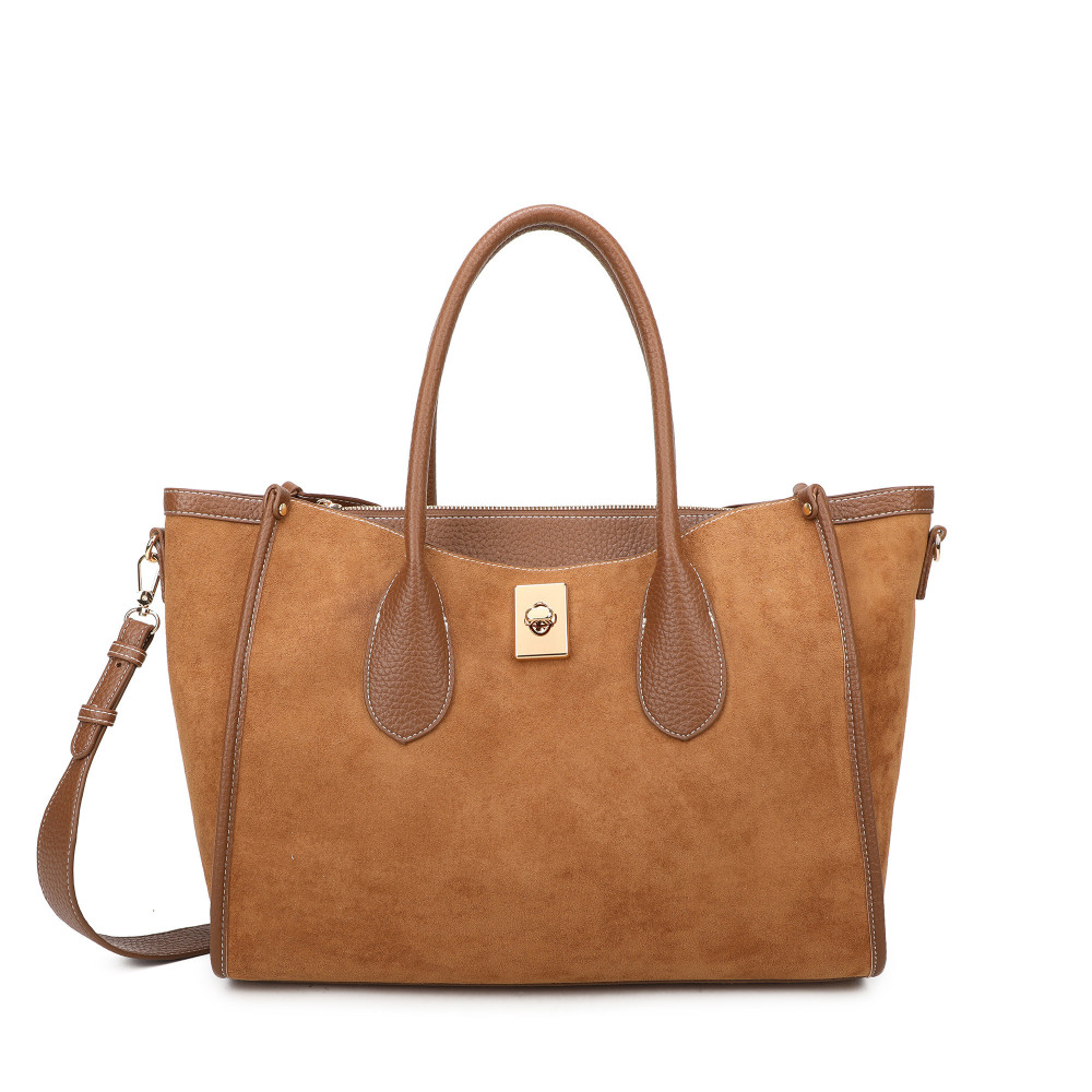 Bolso Shopper en tela de ante