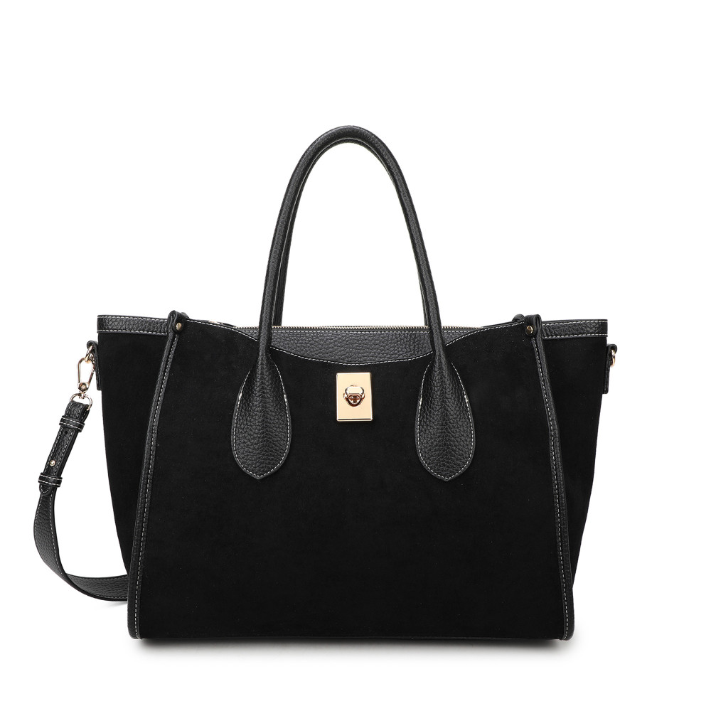 Bolso Shopper en tela de ante