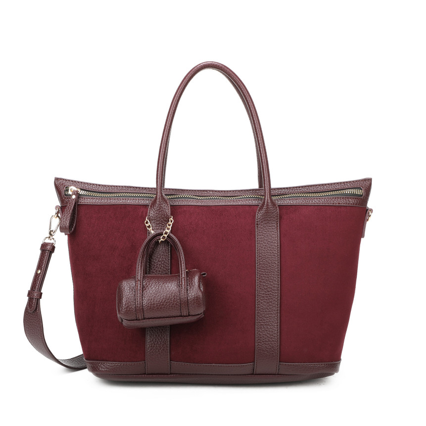 Sac Shopper en tissu daim