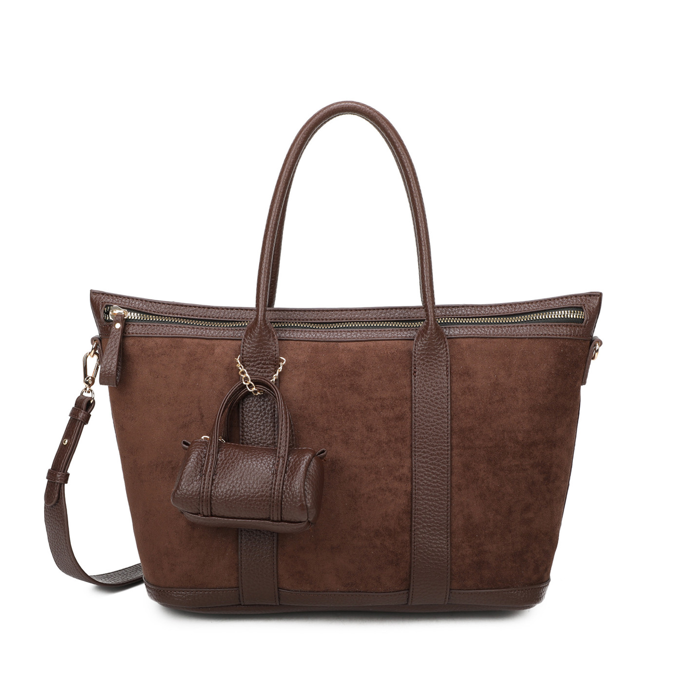 Sac Shopper en tissu daim