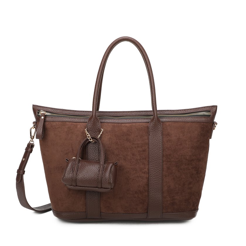 Sac Shopper en tissu daim