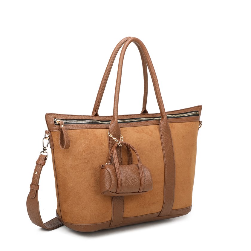 Sac Shopper en tissu daim