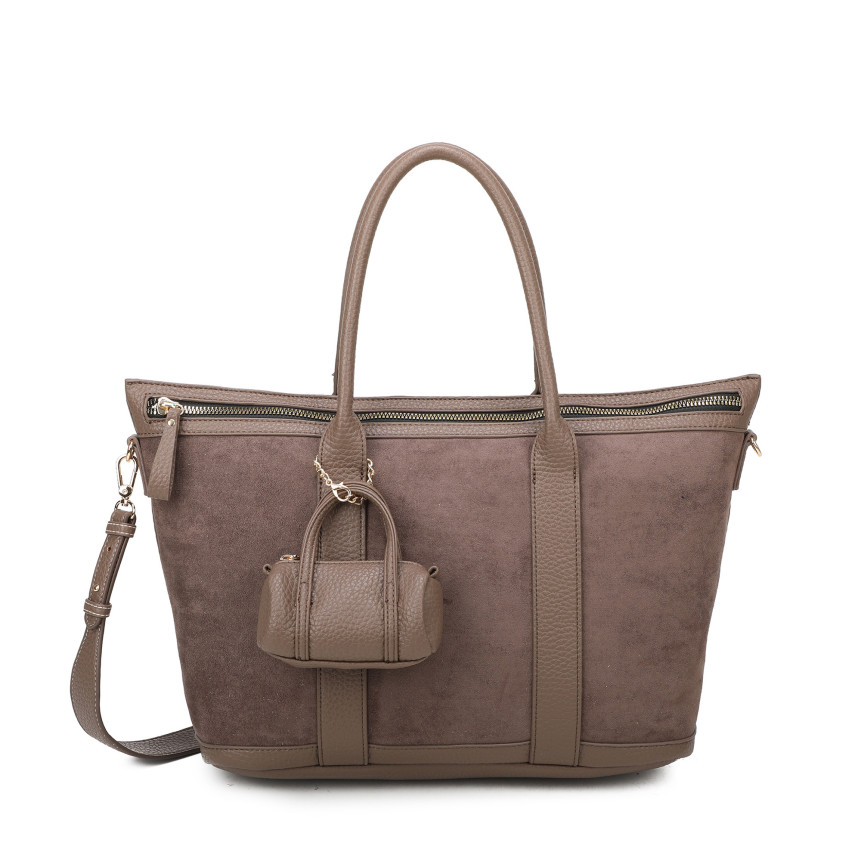 Sac Shopper en tissu daim