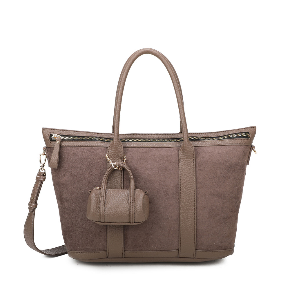 Sac Shopper en tissu daim