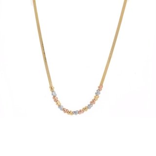 Glamour necklace with hearts in steel