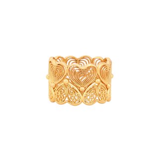 Bague Encantos double avec cœurs