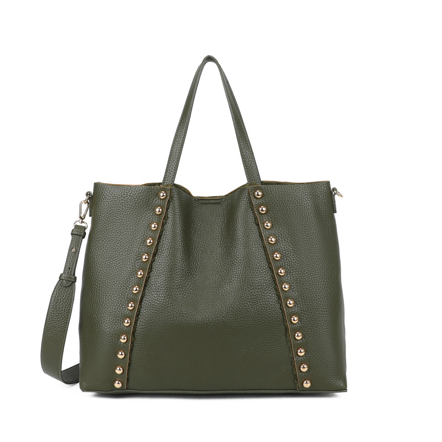 Bolso Shopper con tachuelas
