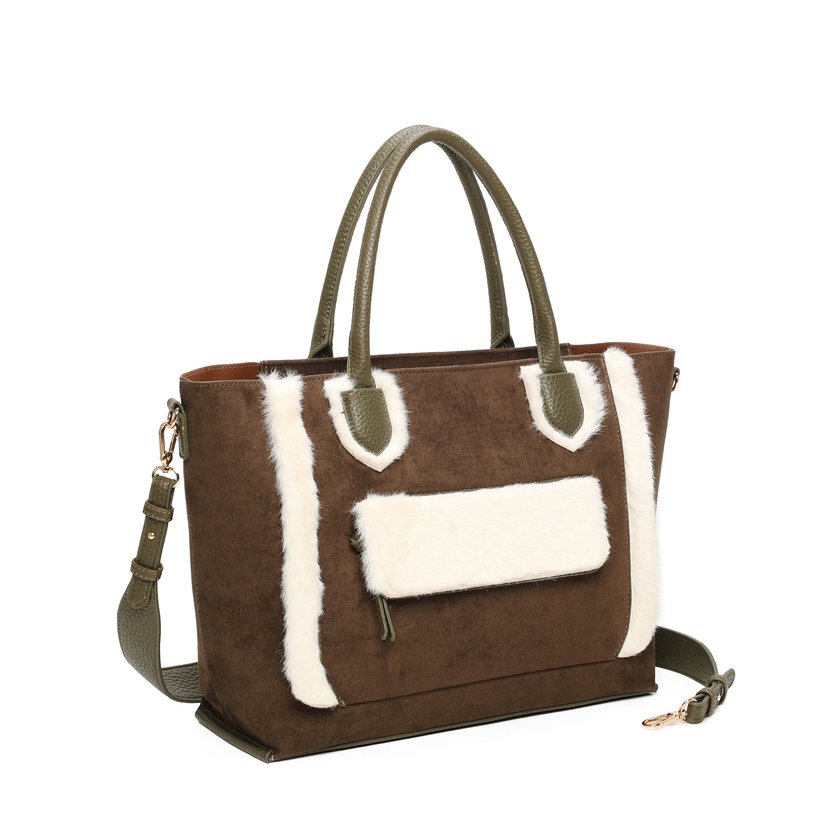 Sac Shopper en tissu daim