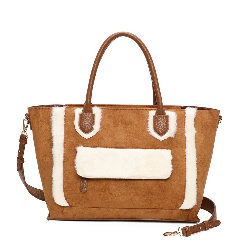 Sac Shopper en tissu daim