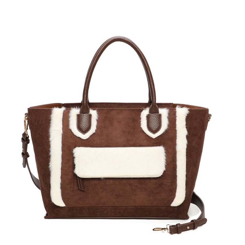 Sac Shopper en tissu daim