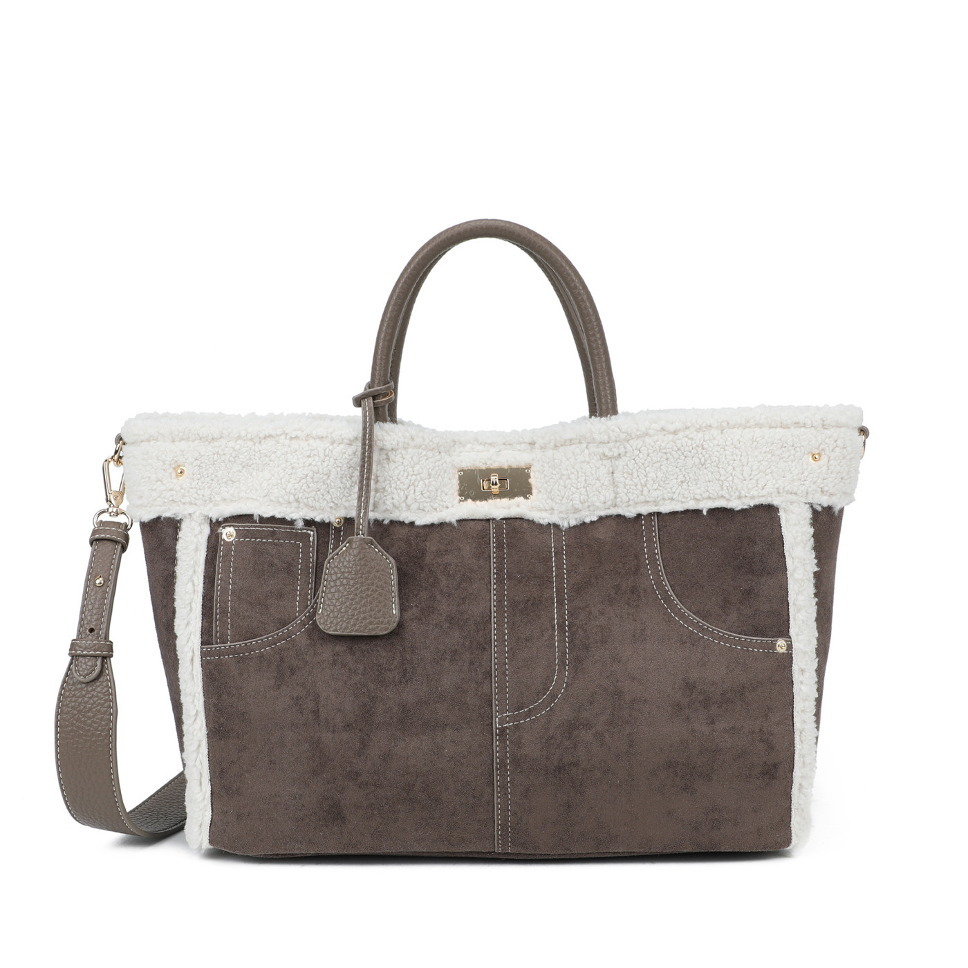 Mala Shopper com pelinho