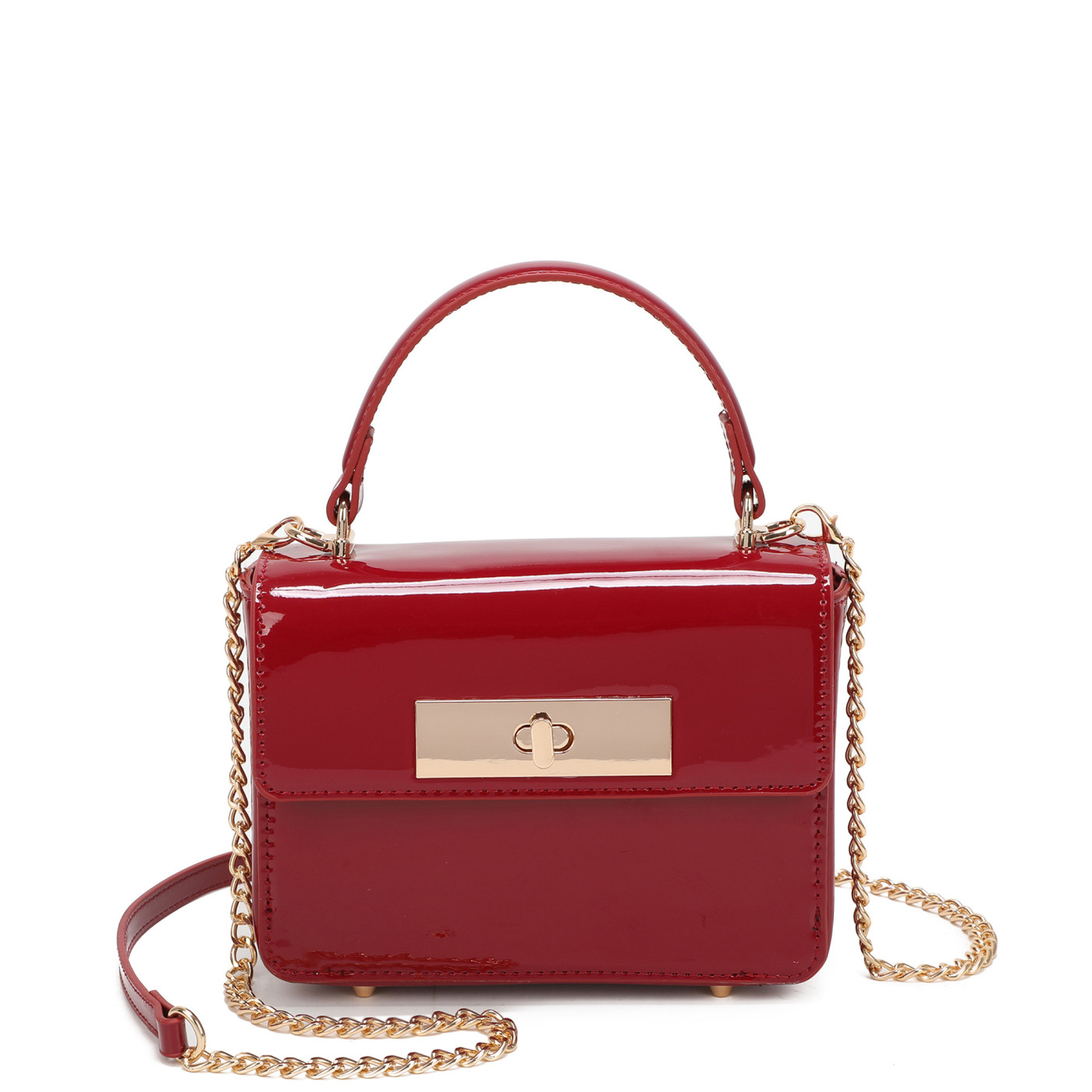 Borsa a tracolla in vernice