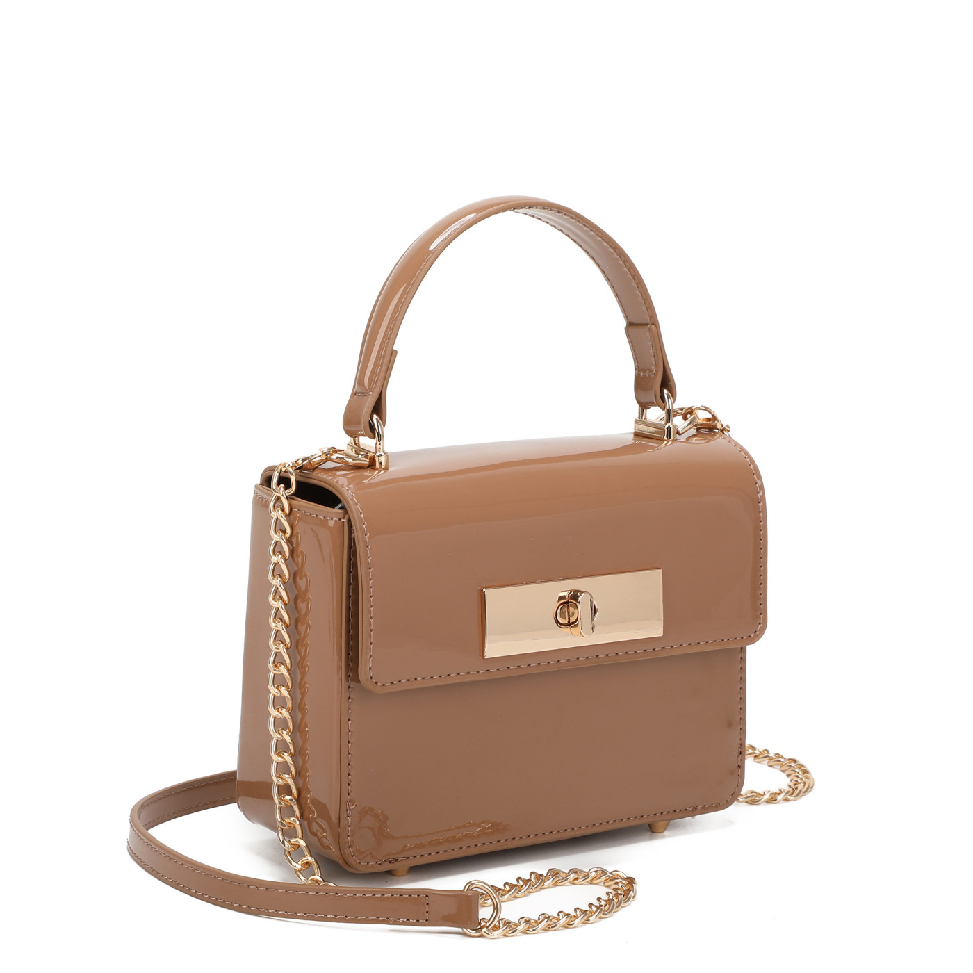 Borsa a tracolla in vernice