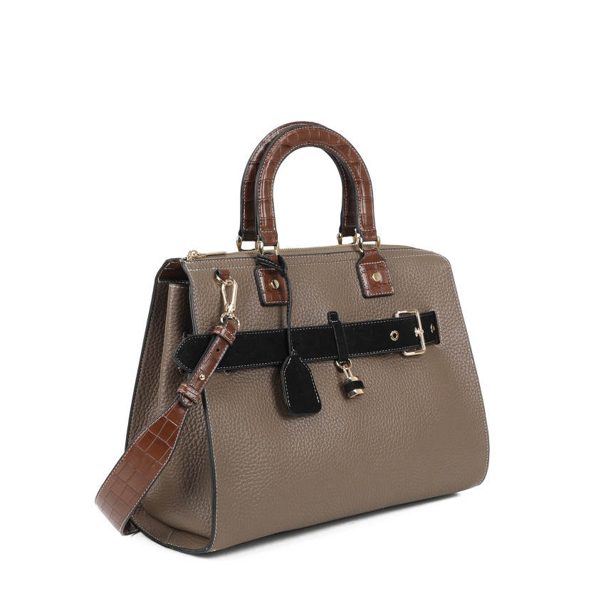 Bolso Shopper con asa en cocodrilo