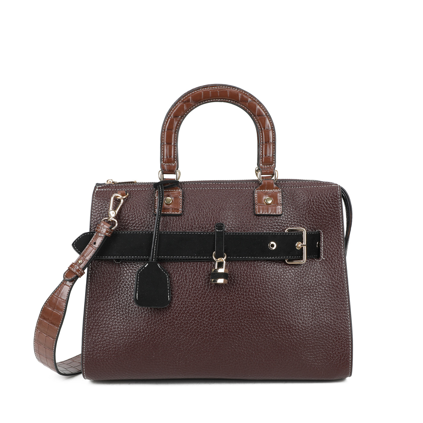 Bolso Shopper con asa en cocodrilo