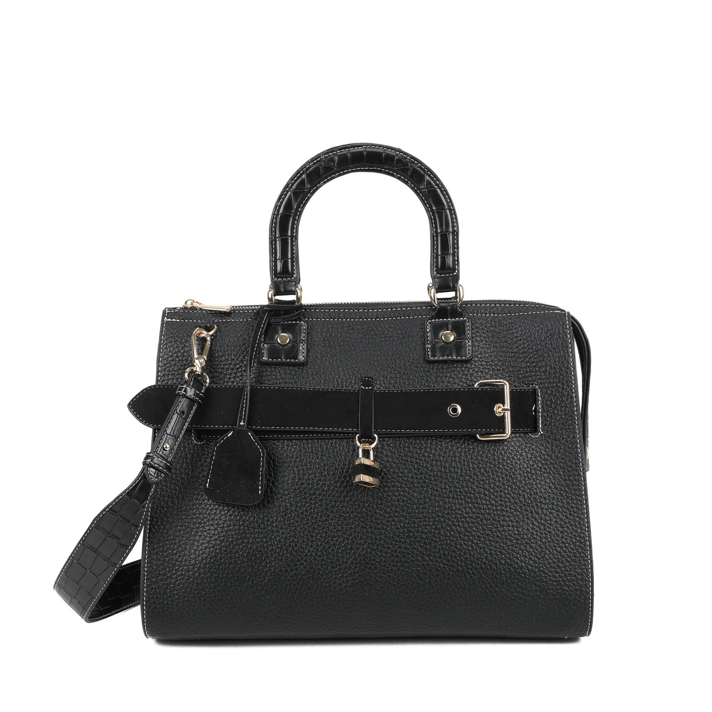 Bolso Shopper con asa en cocodrilo