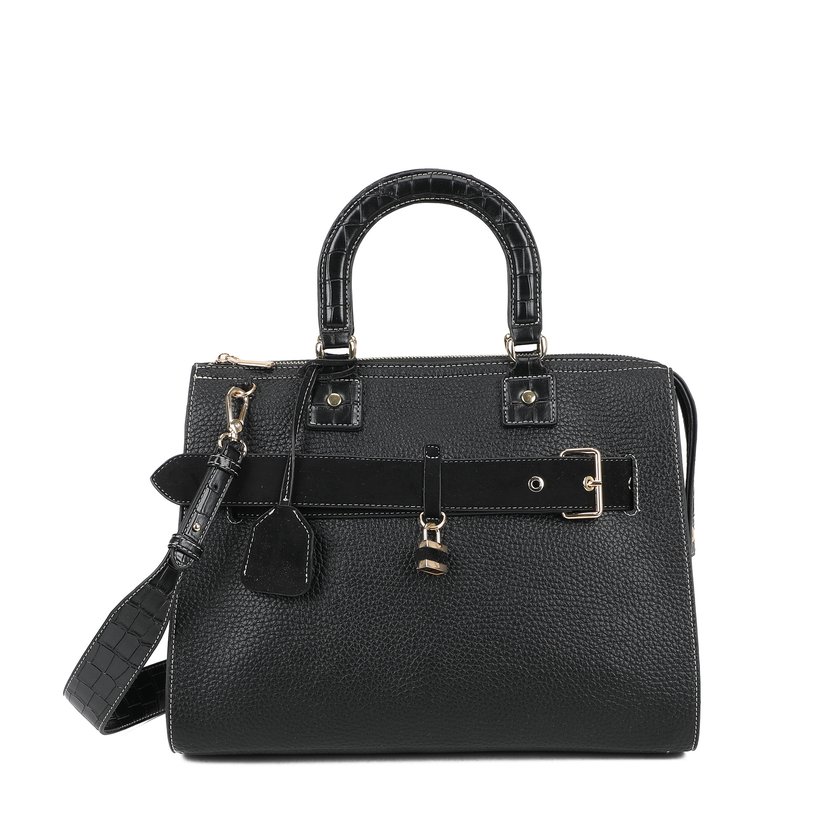 Mala Shopper com alça em croco