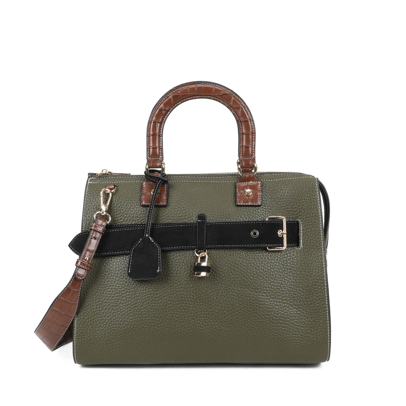 Bolso Shopper con asa en cocodrilo