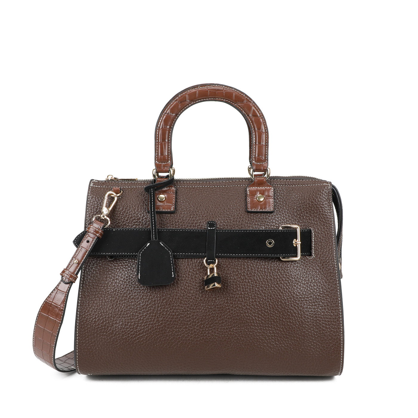 Bolso Shopper con asa en cocodrilo