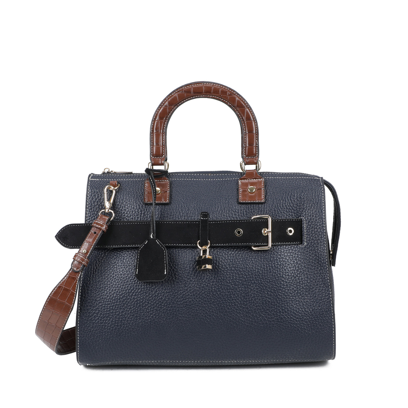 Bolso Shopper con asa en cocodrilo