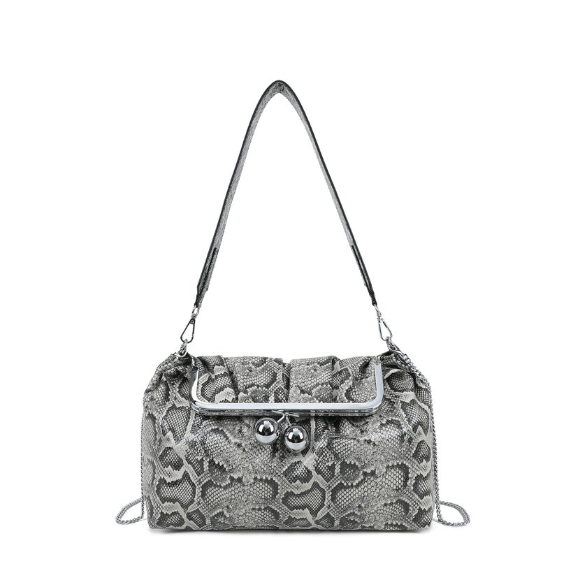 Shoulder bag with animal print