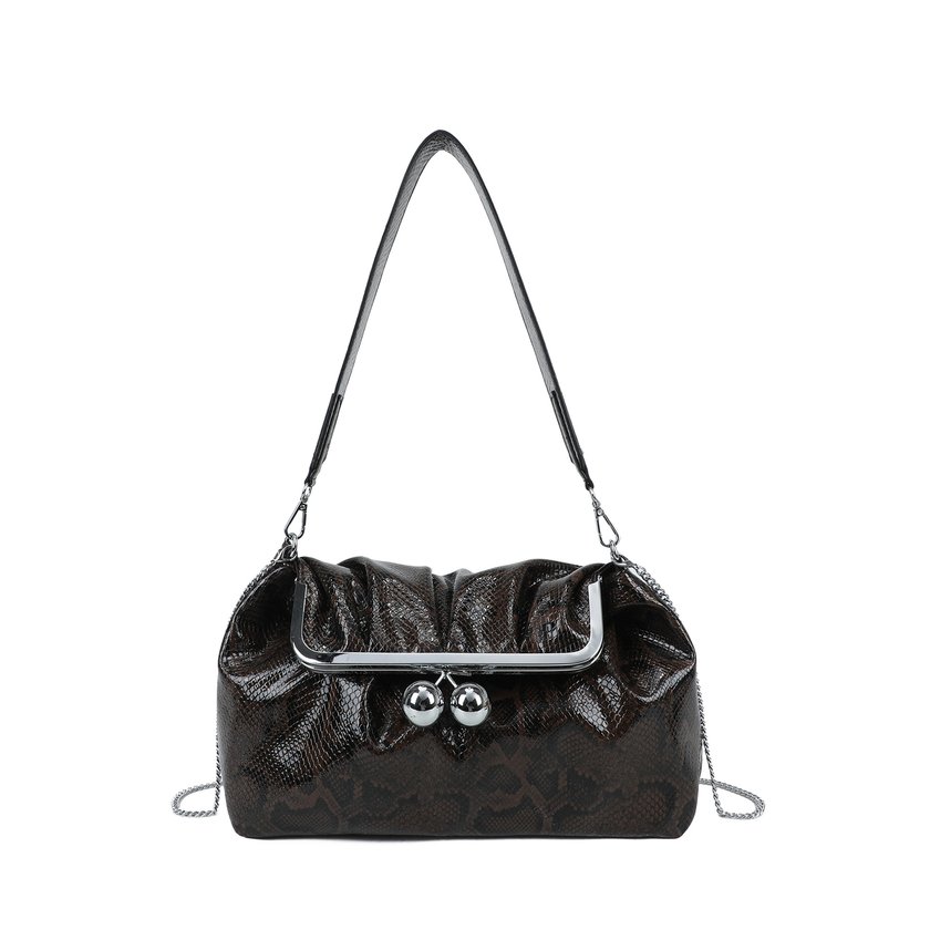Shoulder bag with animal print