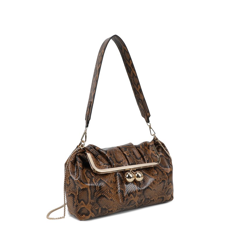 Bolso de hombro con estampado animal
