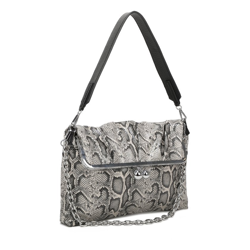 Shoulder bag with animal print