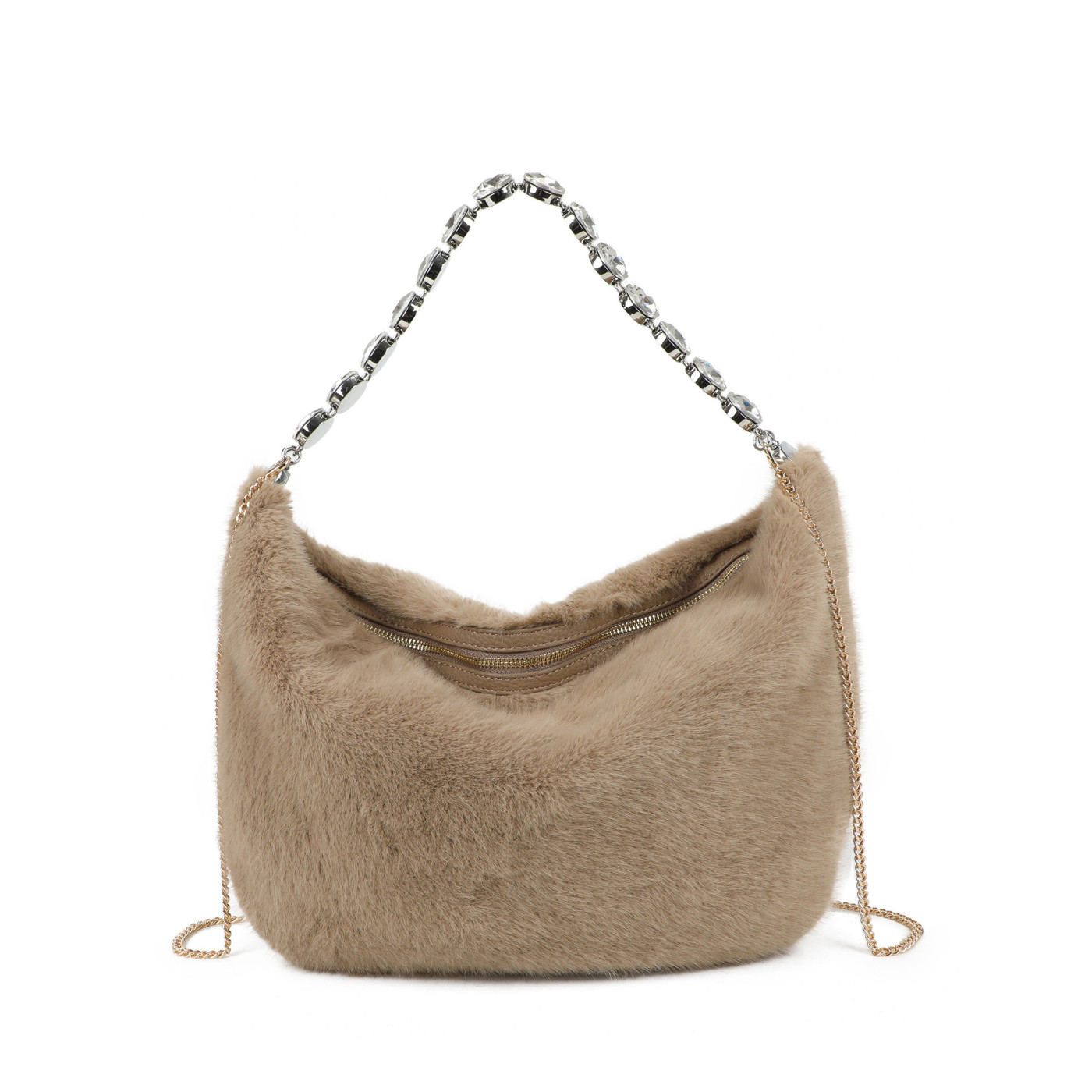 Borsa a mano con peluche
