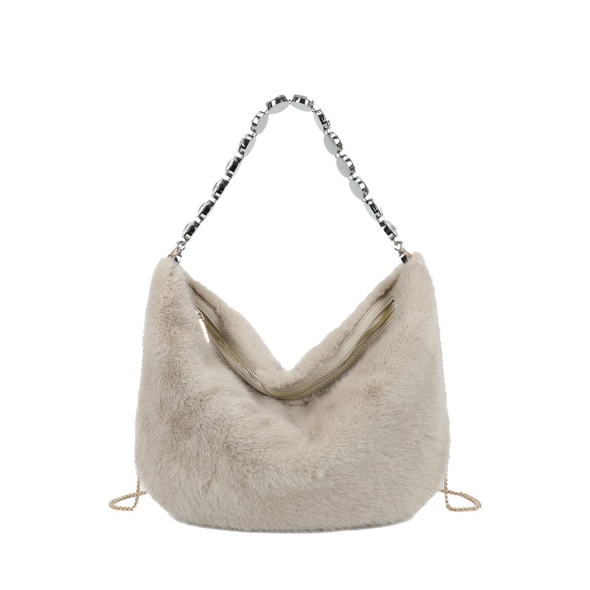 Sac à main avec fourrure