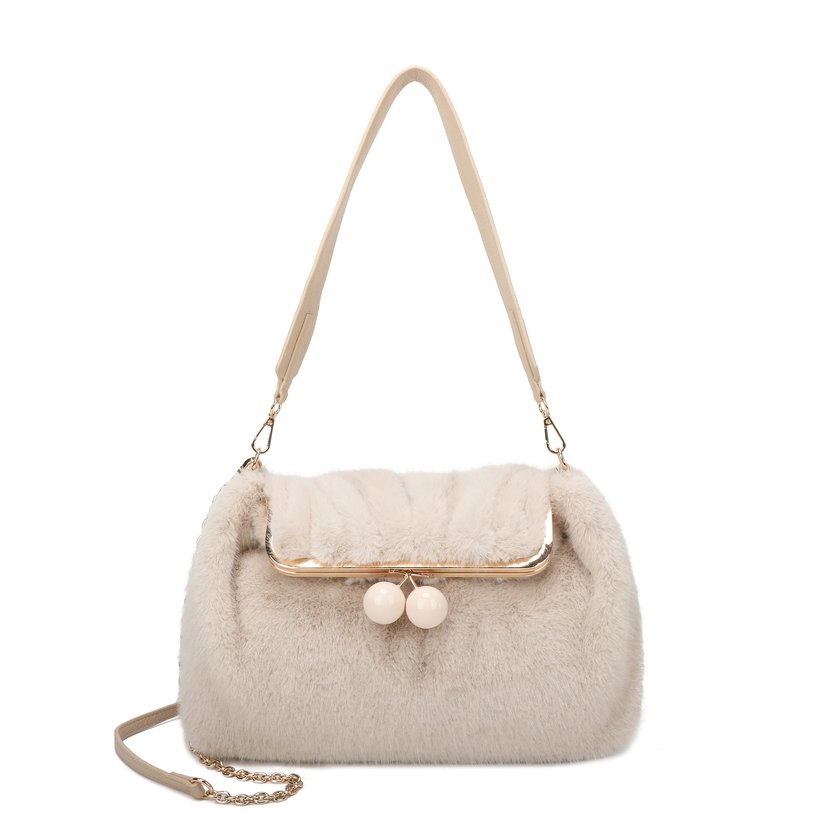 Sac à main avec fourrure